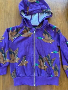 Mini Rodini Purple Zip-Up Hoodie